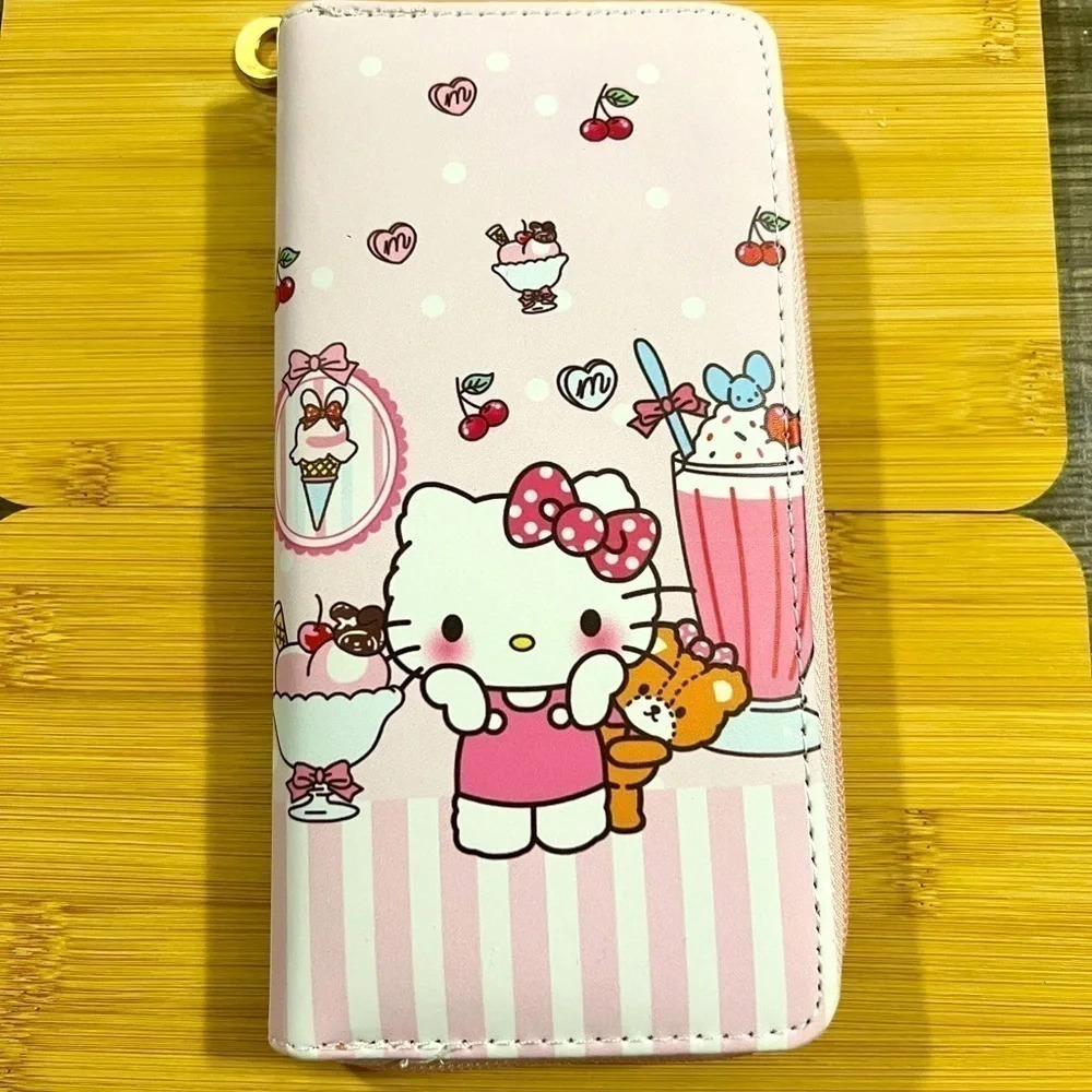 Hello kitty milkshake wallet NWT